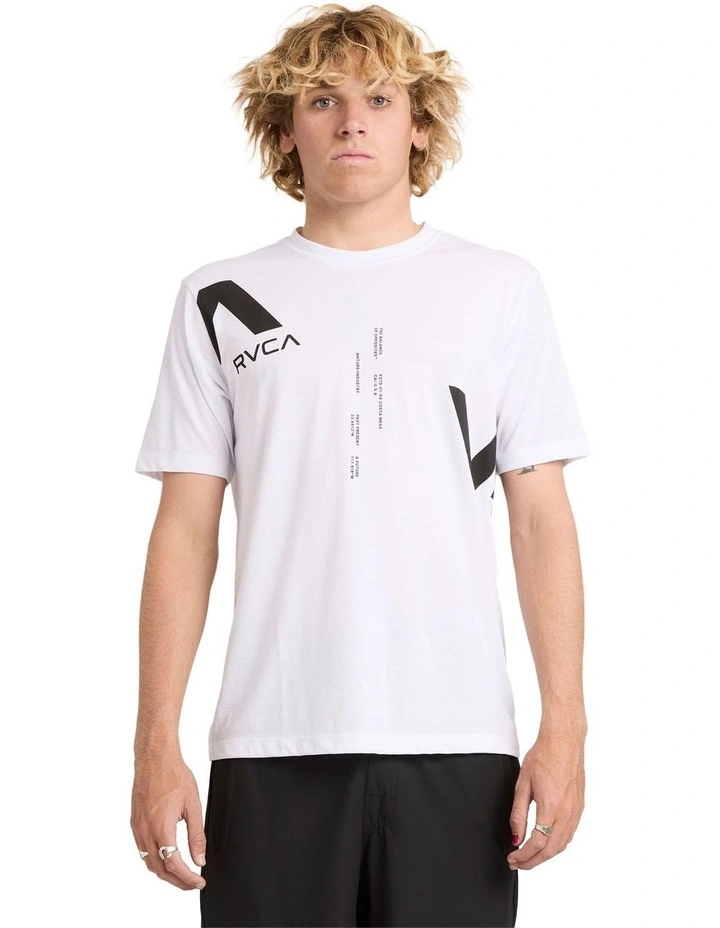 VA Divided T-Shirt In White image 1