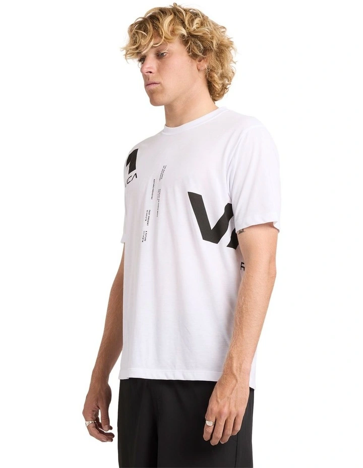 VA Divided T-Shirt In White image 3