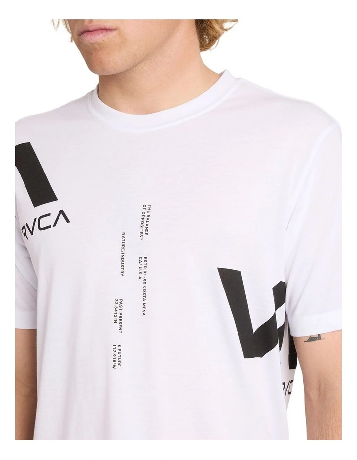 VA Divided T-Shirt In White image 4