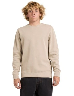 Little Crew Neck Sweat Top in Light Khaki