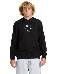 RVCA Credits Pullover Hoodie In Rvca Black