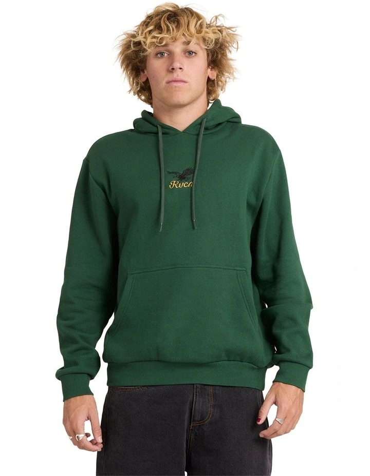 On Wing Pullover Hoodie In Grass Green image 1