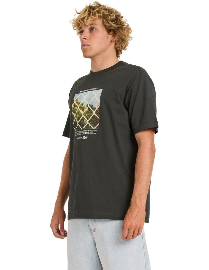 Thru View T-Shirt In Pirate Black image 3