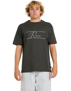 Over Brush T-shirt in Pirate Black
