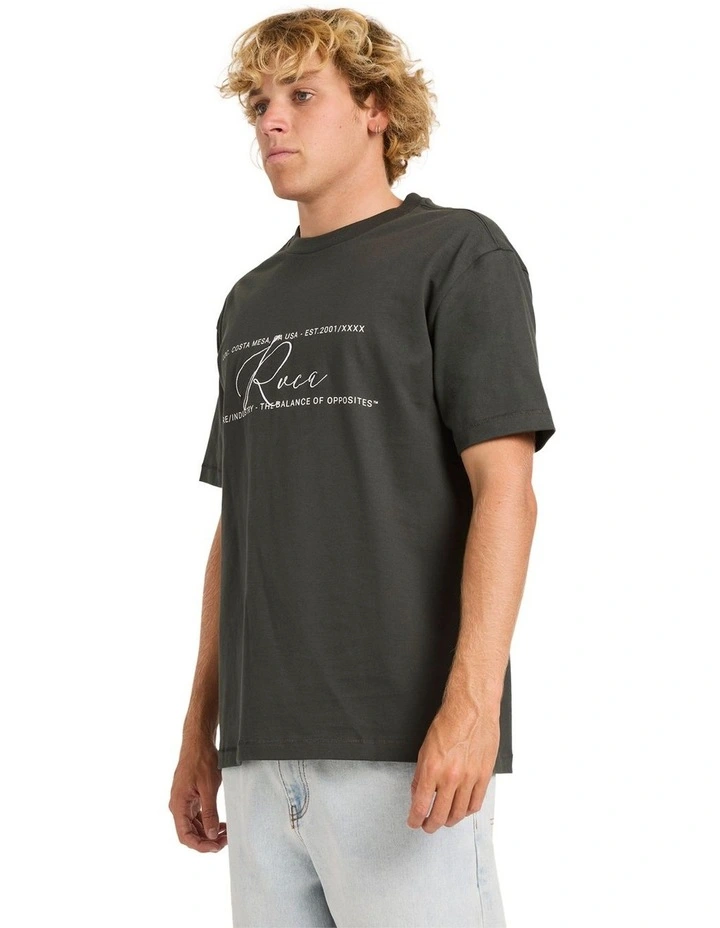 Over Brush T-shirt in Pirate Black image 3