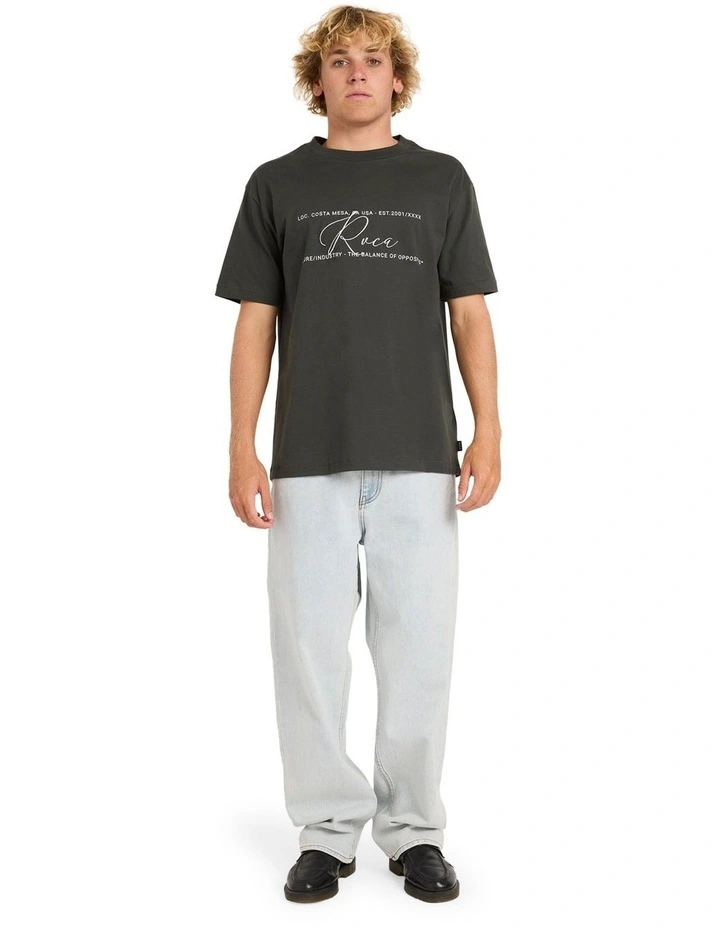 Over Brush T-shirt in Pirate Black image 5