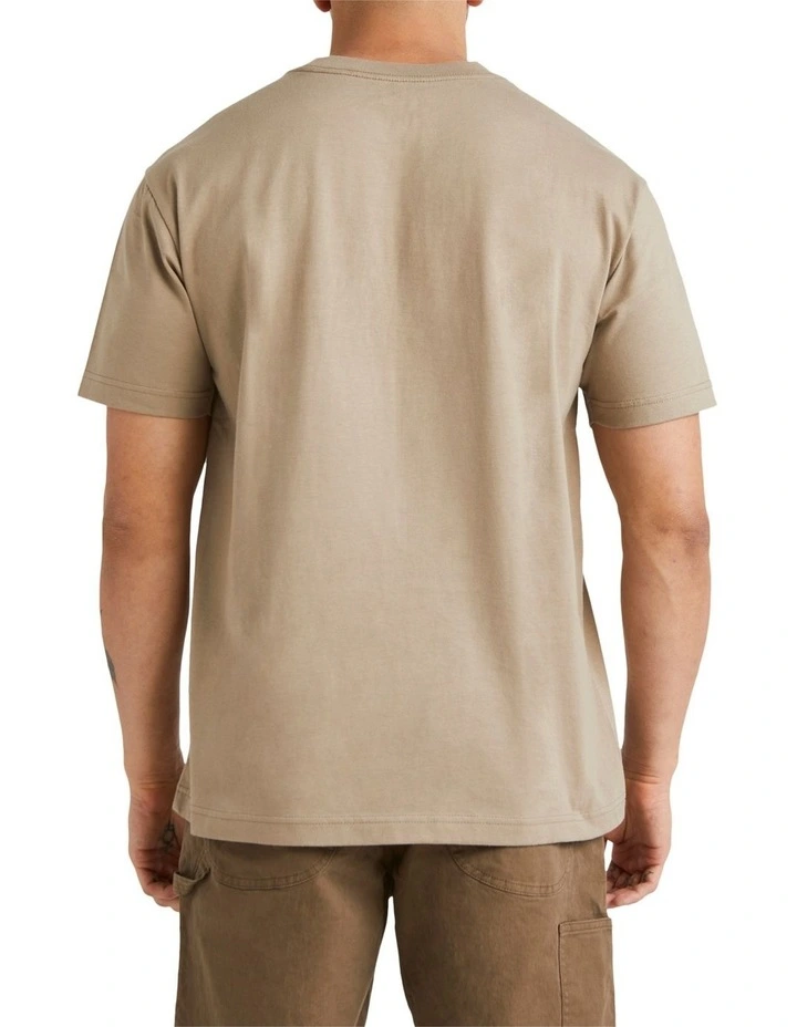 RVCA Basic T-Shirt In Desert Khaki image 2