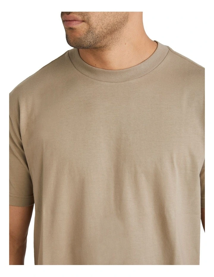 RVCA Basic T-Shirt In Desert Khaki image 4