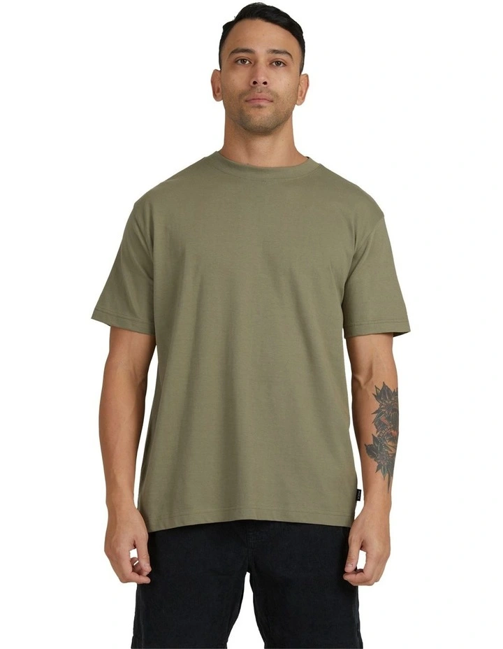 RVCA Basic T-Shirt In Dark Olive image 1