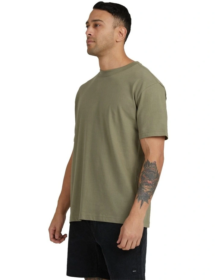 RVCA Basic T-Shirt In Dark Olive image 3
