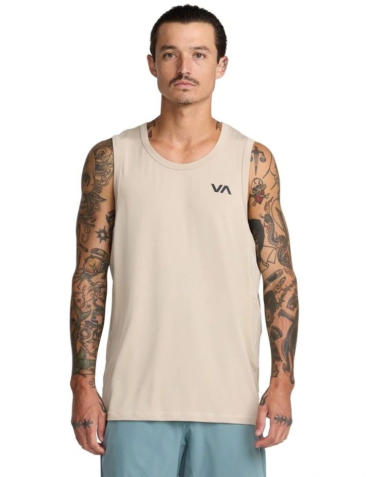 Sport Vent Tank Top in Light Khaki image 1