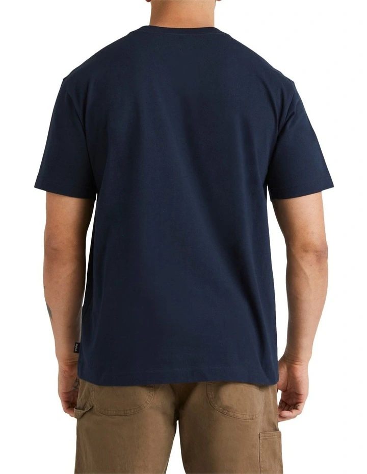 RVCA Basic T-Shirt In Navy image 2