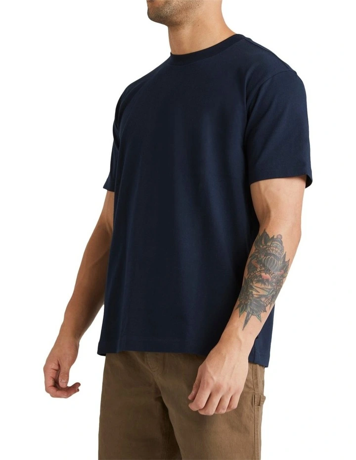 RVCA Basic T-Shirt In Navy image 3