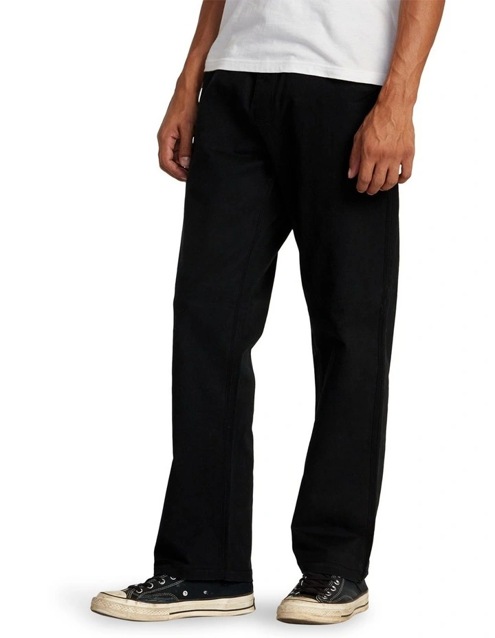 Americana Carpenter Pants In Black image 3