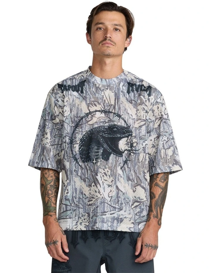 Tapout Mesh Jersey T-Shirt in Camo image 1