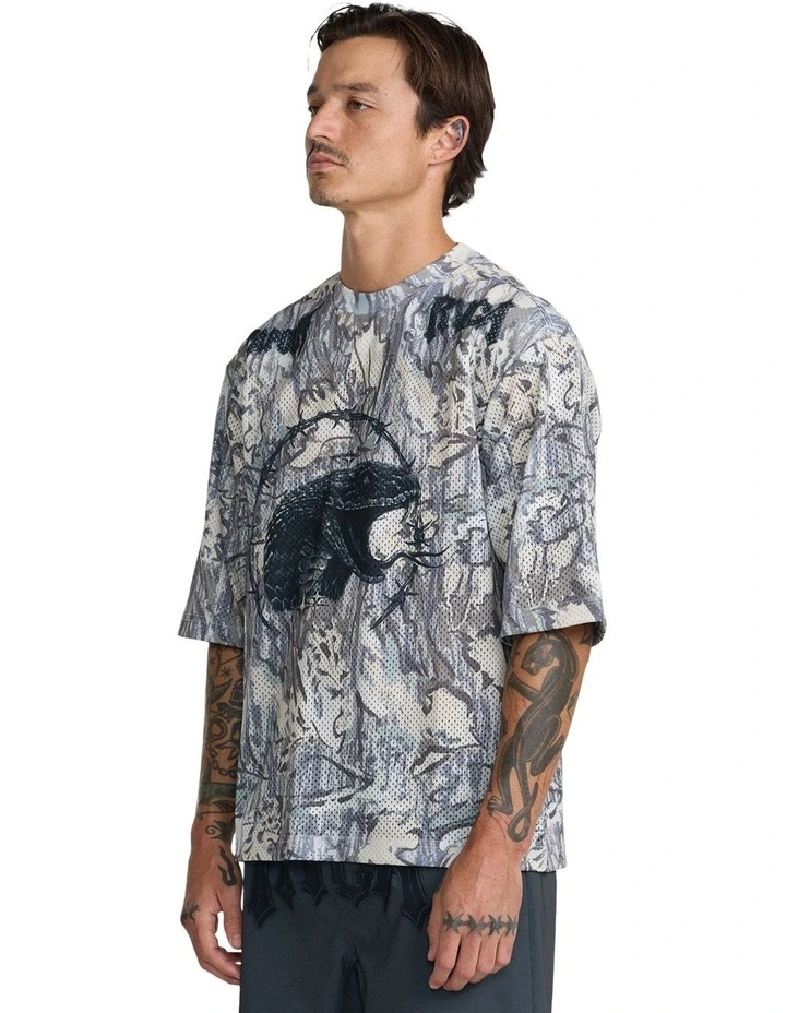 Tapout Mesh Jersey T-Shirt in Camo image 3
