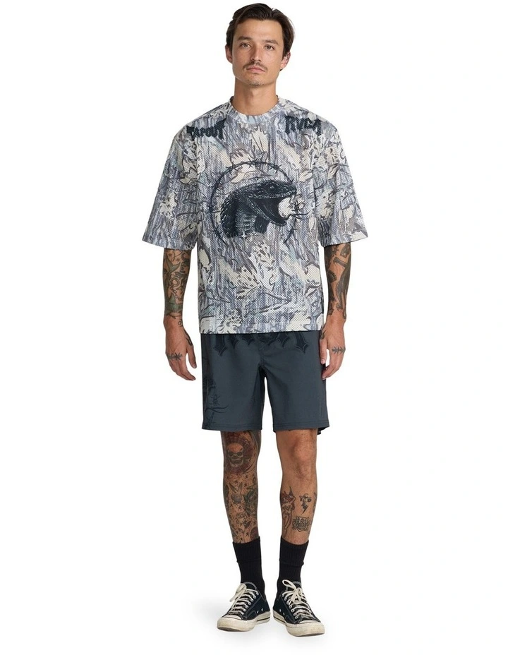 Tapout Mesh Jersey T-Shirt in Camo image 5