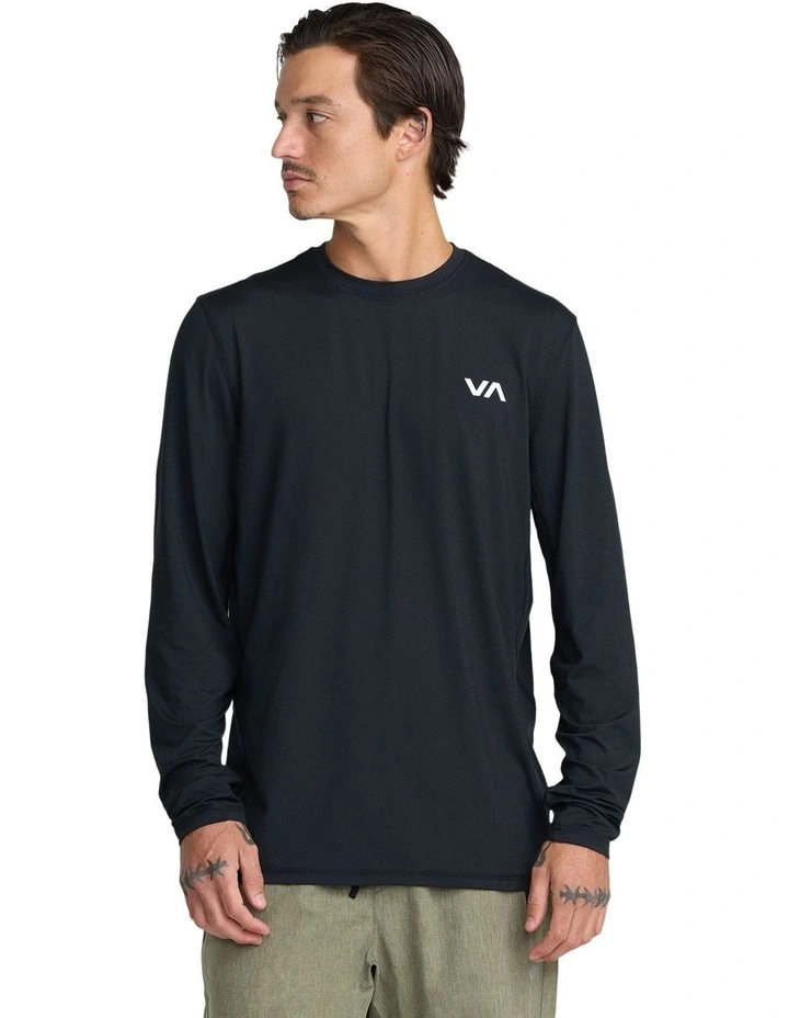 Sport Vent Long Sleeve T-Shirt in Black image 1