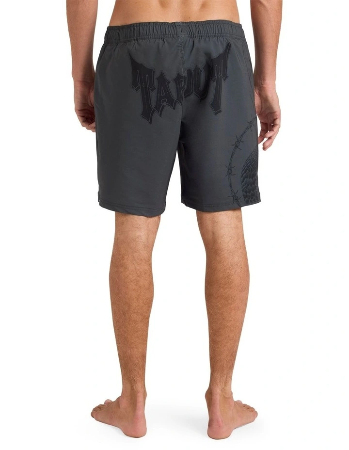 Tapout Fight Scrapper 17 Fighting Shorts in Black image 2