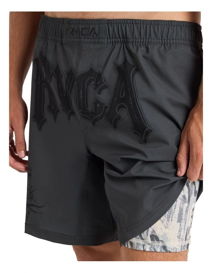 Tapout Fight Scrapper 17 Fighting Shorts in Black image 4