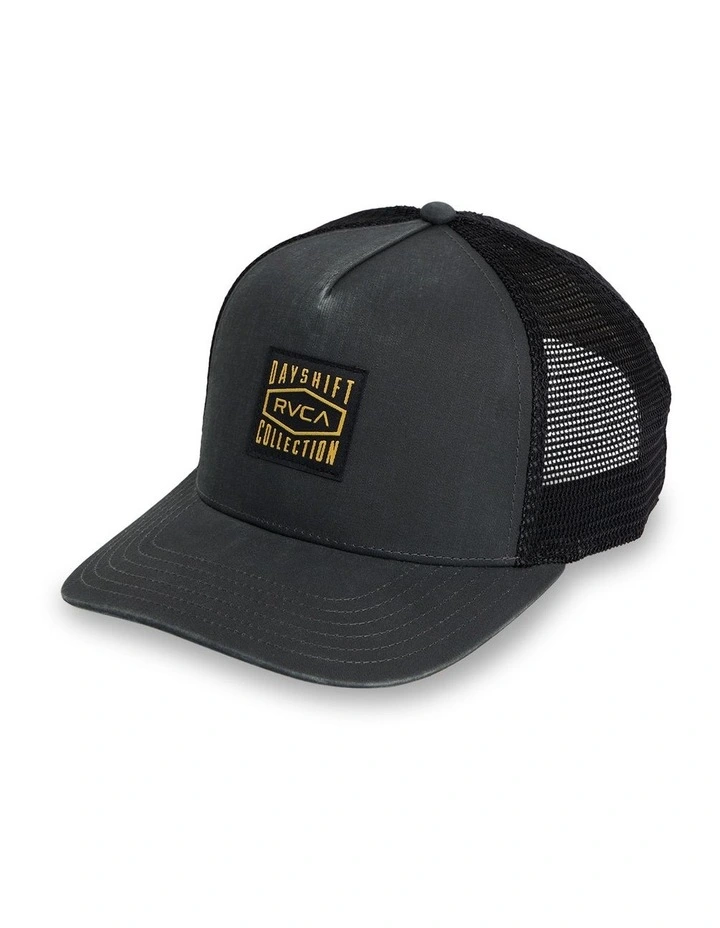 Dayshift Canvas Trucker Cap in Black image 1