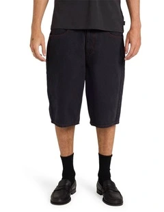 Dayshift Baggy 23.5 Denim Shorts in Black