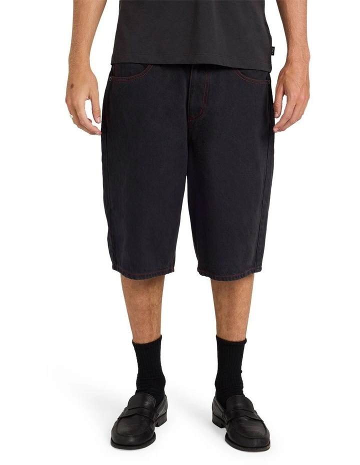 Dayshift Baggy 23.5 Denim Shorts in Black image 1