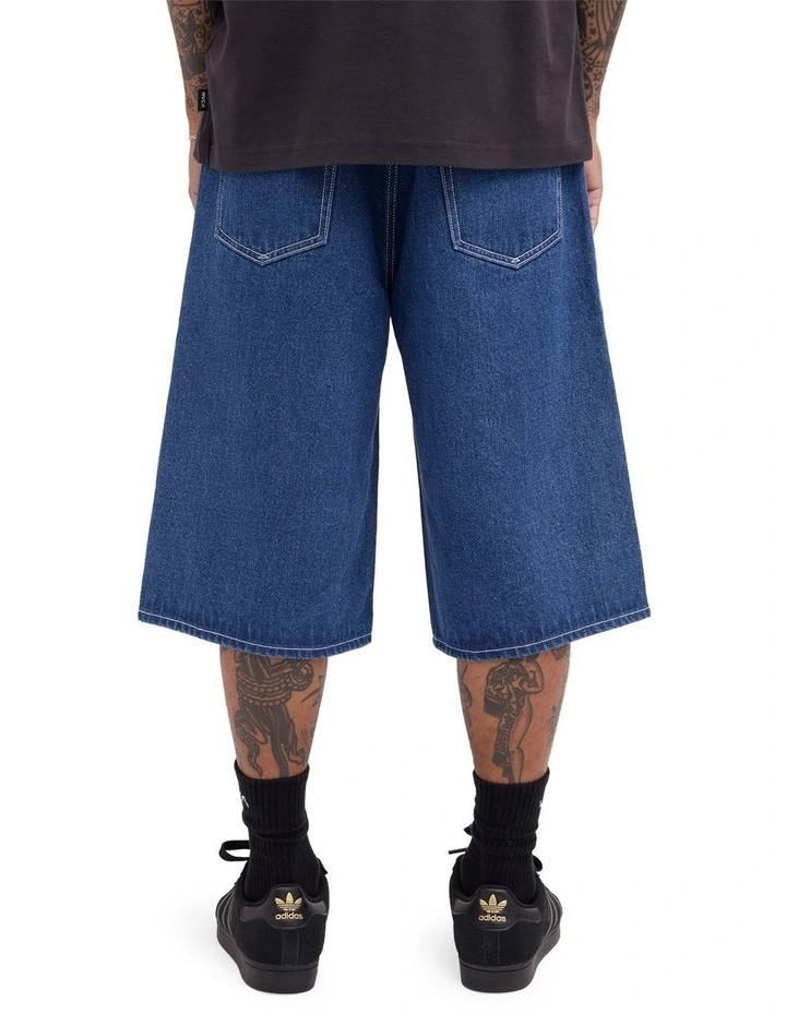 Dayshift Baggy 23.5 Denim Shorts In Blue Collar image 2