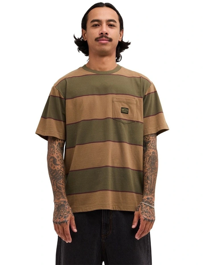 Dayshift Stripe T-Shirt in Fatigue image 1