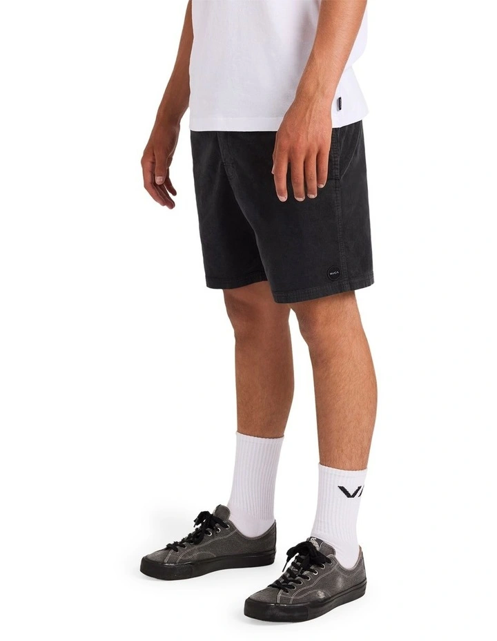 Escape Elastic Cord 17 Elastic Waist Shorts in Black image 3