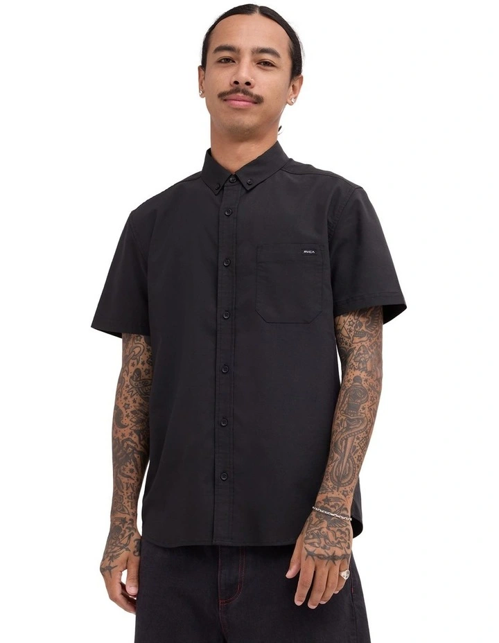 That'll Do Stretch Short Sleeve Shirt In Black image 1