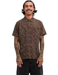 Atlantic Short Sleeve Shirt in Black