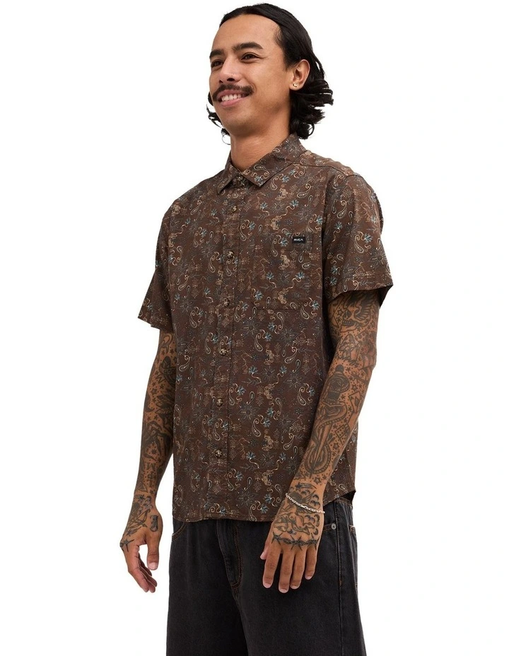 Atlantic Short Sleeve Shirt in Black image 3