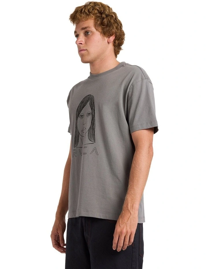 Sleep Girl T-Shirt in Smoke image 3