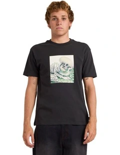 Sleepy Skeleton T-Shirt in Pirate Black