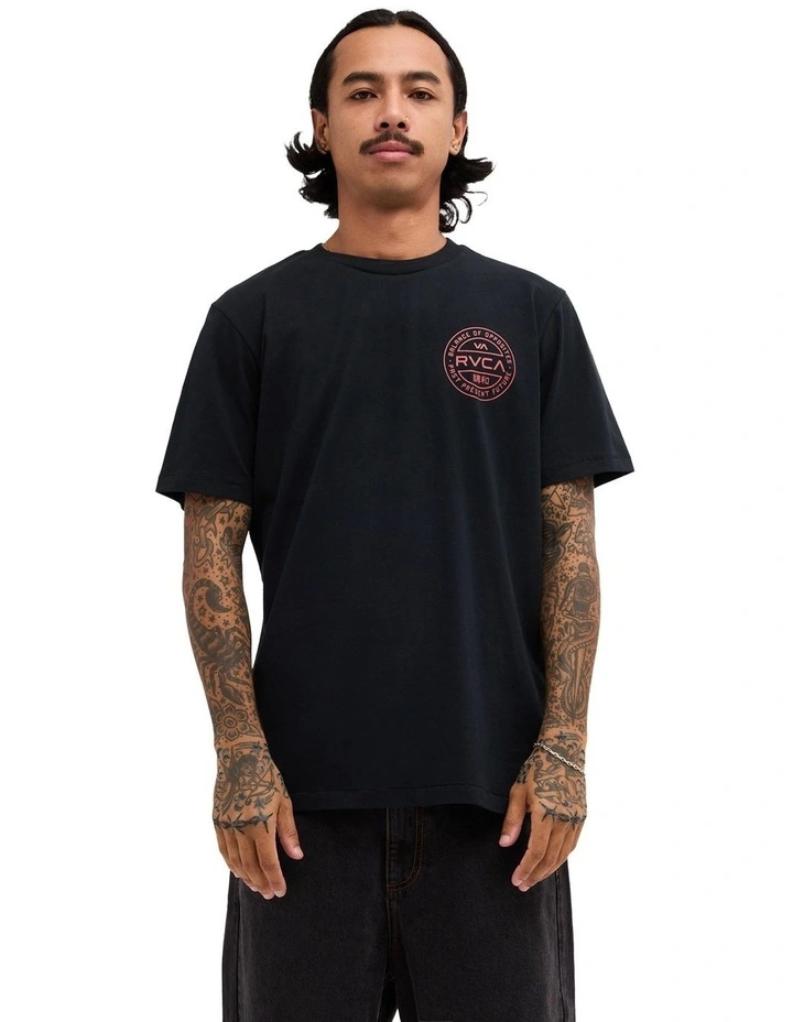 Fuel T-Shirt in Black Red image 1