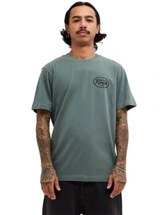 Scripted T-Shirt in Balsam Green