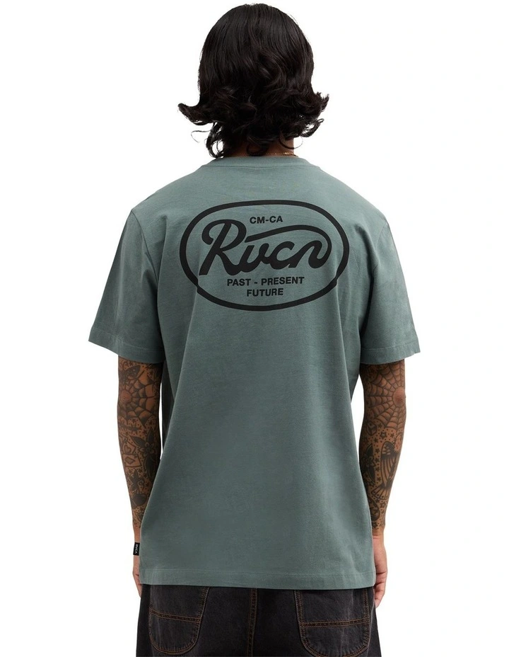 Scripted T-Shirt in Balsam Green image 2