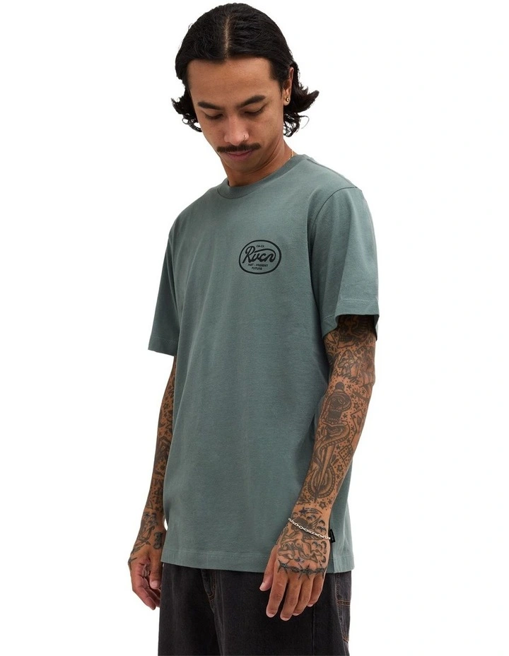 Scripted T-Shirt in Balsam Green image 3