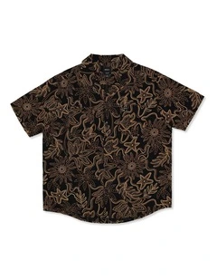 After Hour Short Sleeve Shirt in Black