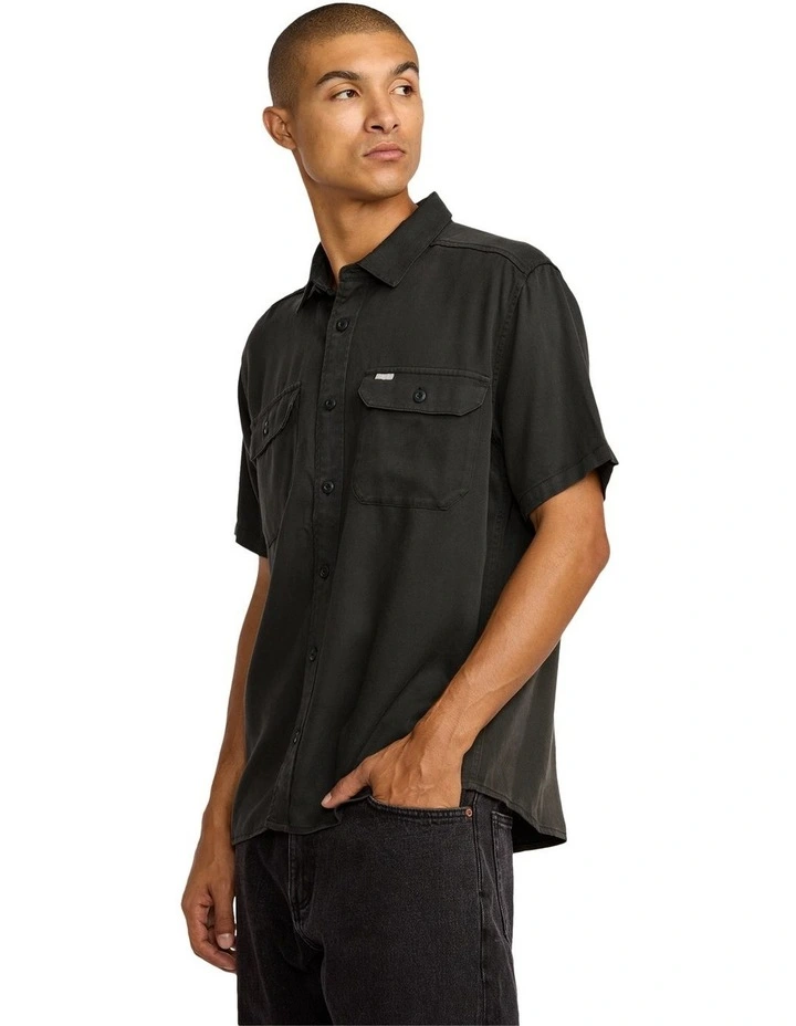 Vacancy Utility Short Sleeve Shirt in Pirate Black image 3