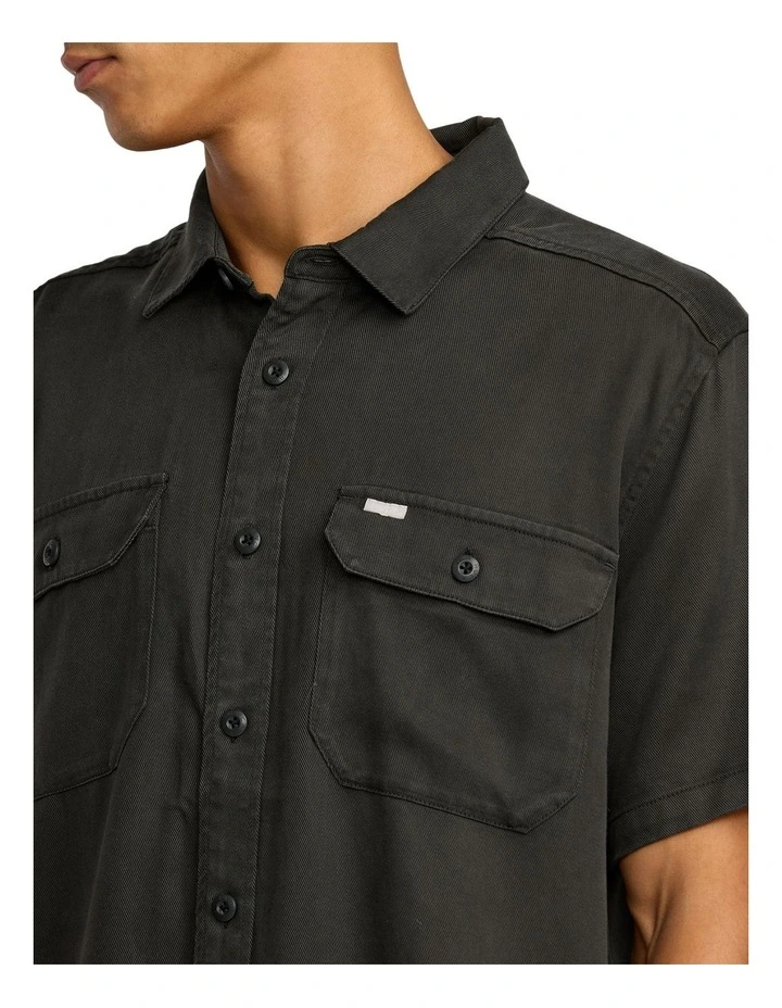 Vacancy Utility Short Sleeve Shirt in Pirate Black image 4