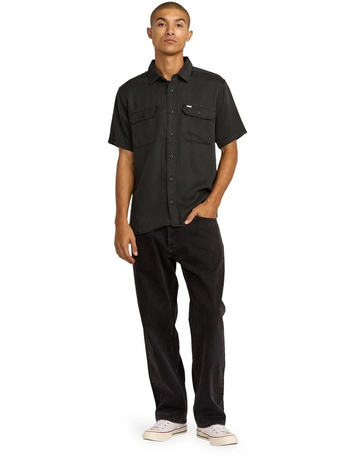 Vacancy Utility Short Sleeve Shirt in Pirate Black image 5
