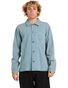 Seer Overshirt Long Sleeve Shirt in Blue Collar