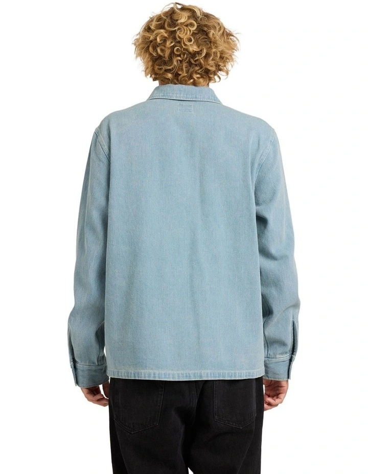 Seer Overshirt Long Sleeve Shirt in Blue Collar image 2
