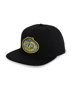 Speed Check Snapback Cap in Black