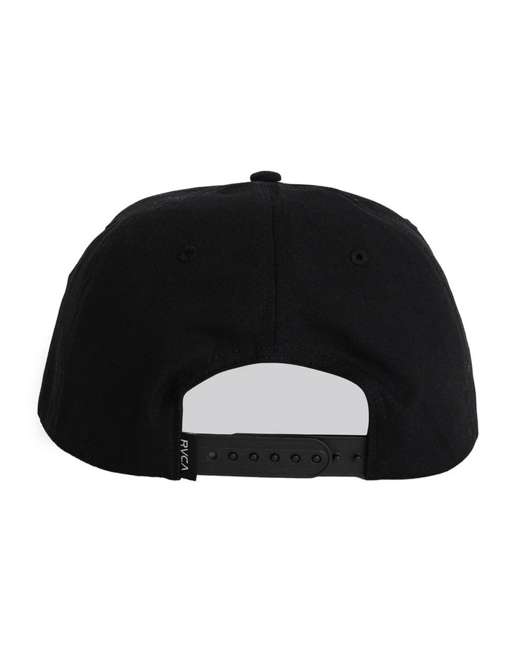 Speed Check Snapback Cap in Black image 2