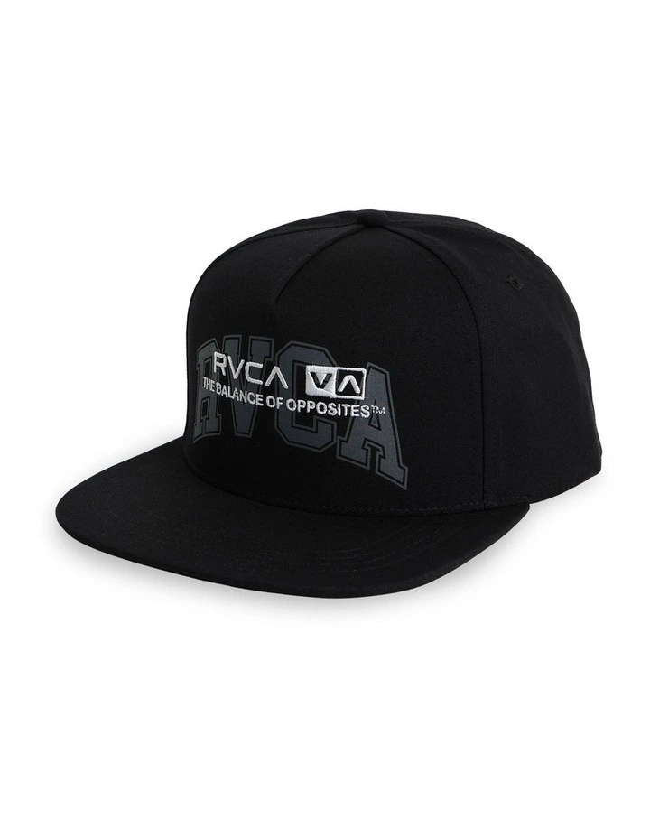 Unitext Snapback Cap in Black image 1