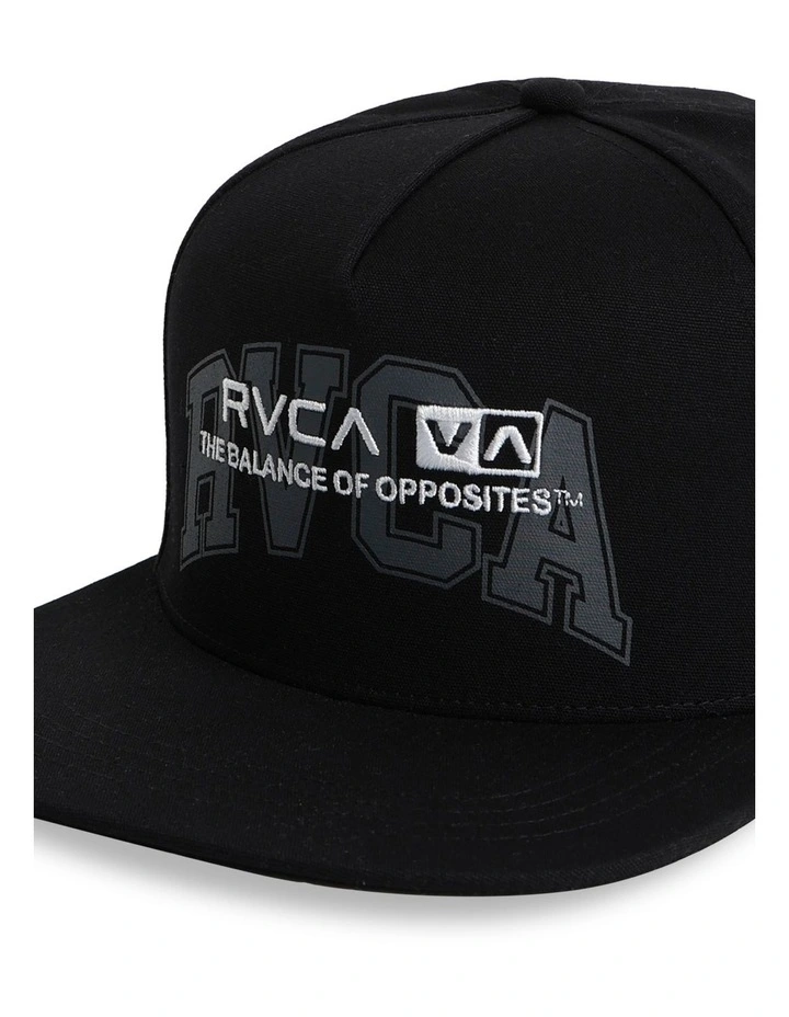 Unitext Snapback Cap in Black image 3