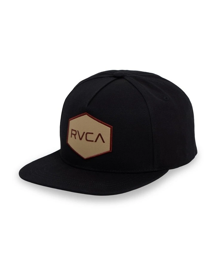 Commonwealth Patch Snapback Cap in Black image 1